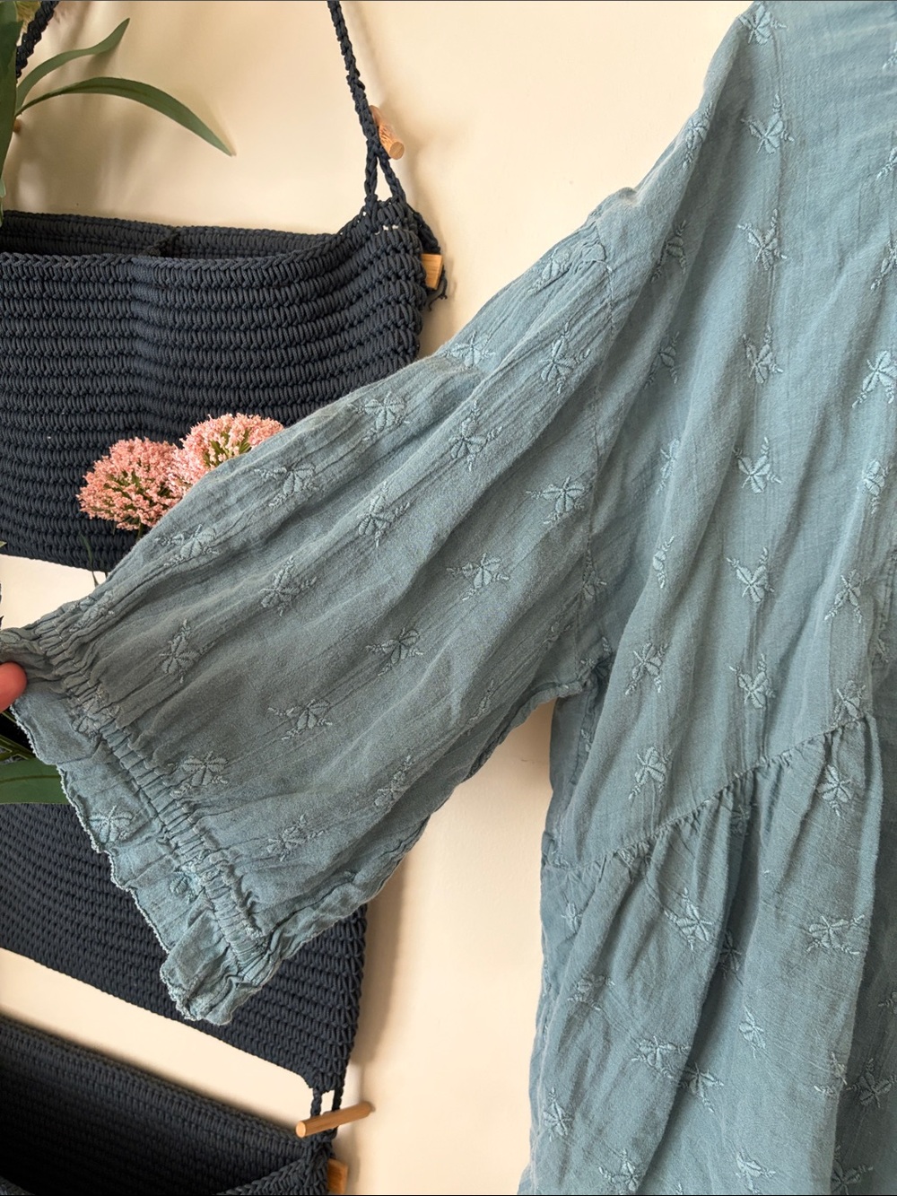 Sundance 3/4 Sleeve Peasant Blouse - Picture 7 of 7